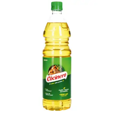 Aceite Vegetal El Cocinero Botella 900ml / 15