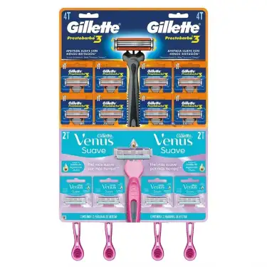 Pack x8 Gillette Prestobarba 3 ConforGel + 4 Venus /12