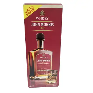Whisky John Morris Red 750ml+Vaso /12