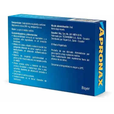 Apronax Tabletas 550mg/20
